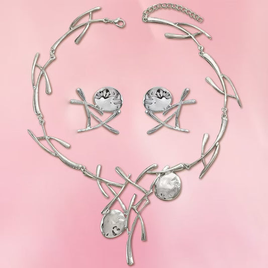 Frozen Style Necklace Earrings Set