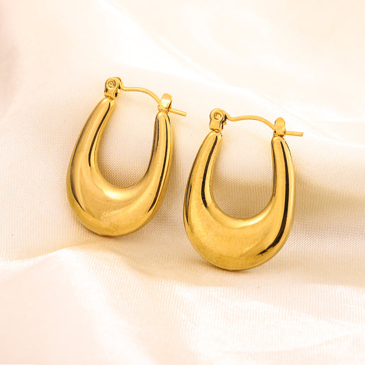 Glossy Ellipse Hoops