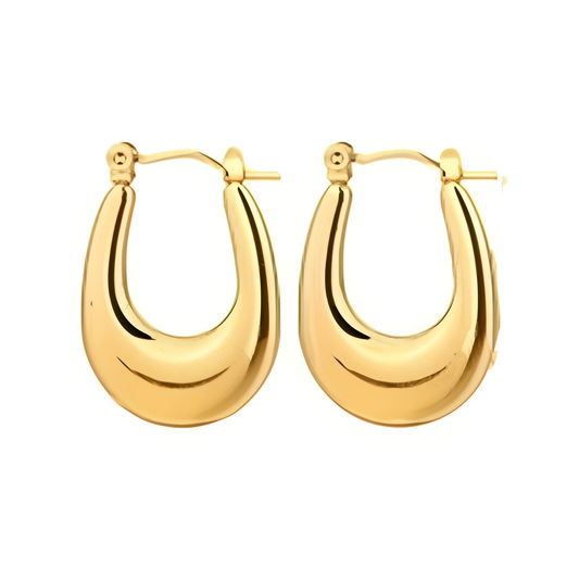 Glossy Ellipse Hoops