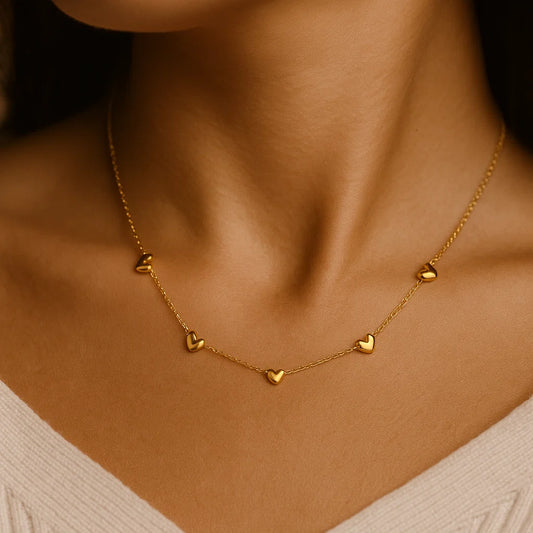 Golden Heartstrings Necklace