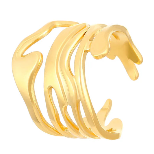 Golden Wave Ring