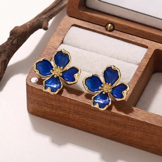 Midnight Bloom Ear Studs
