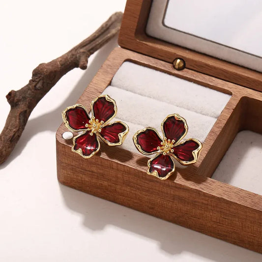 Midnight Bloom Ear Studs