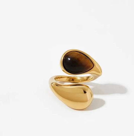Pearl Tiger Eye Rings