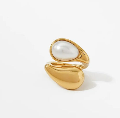Pearl Tiger Eye Rings