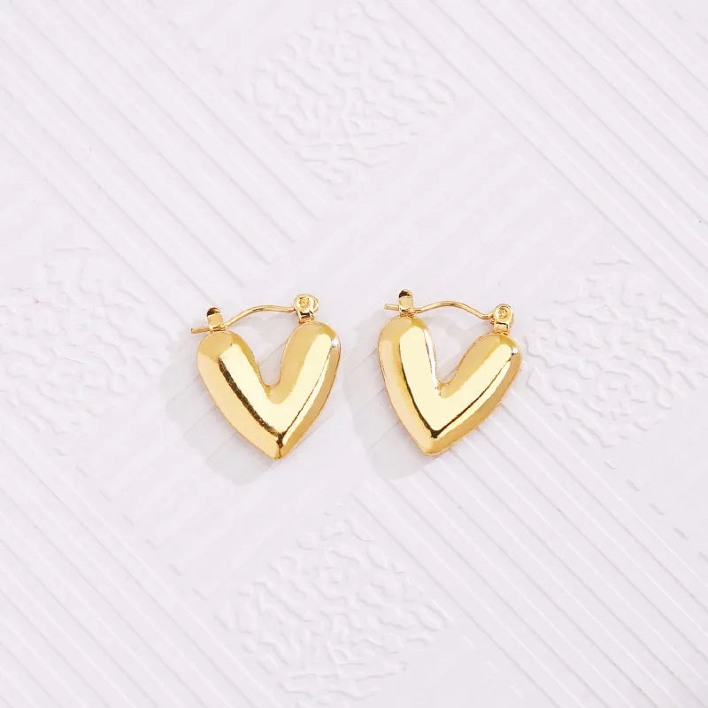Puffed Heart Hoops