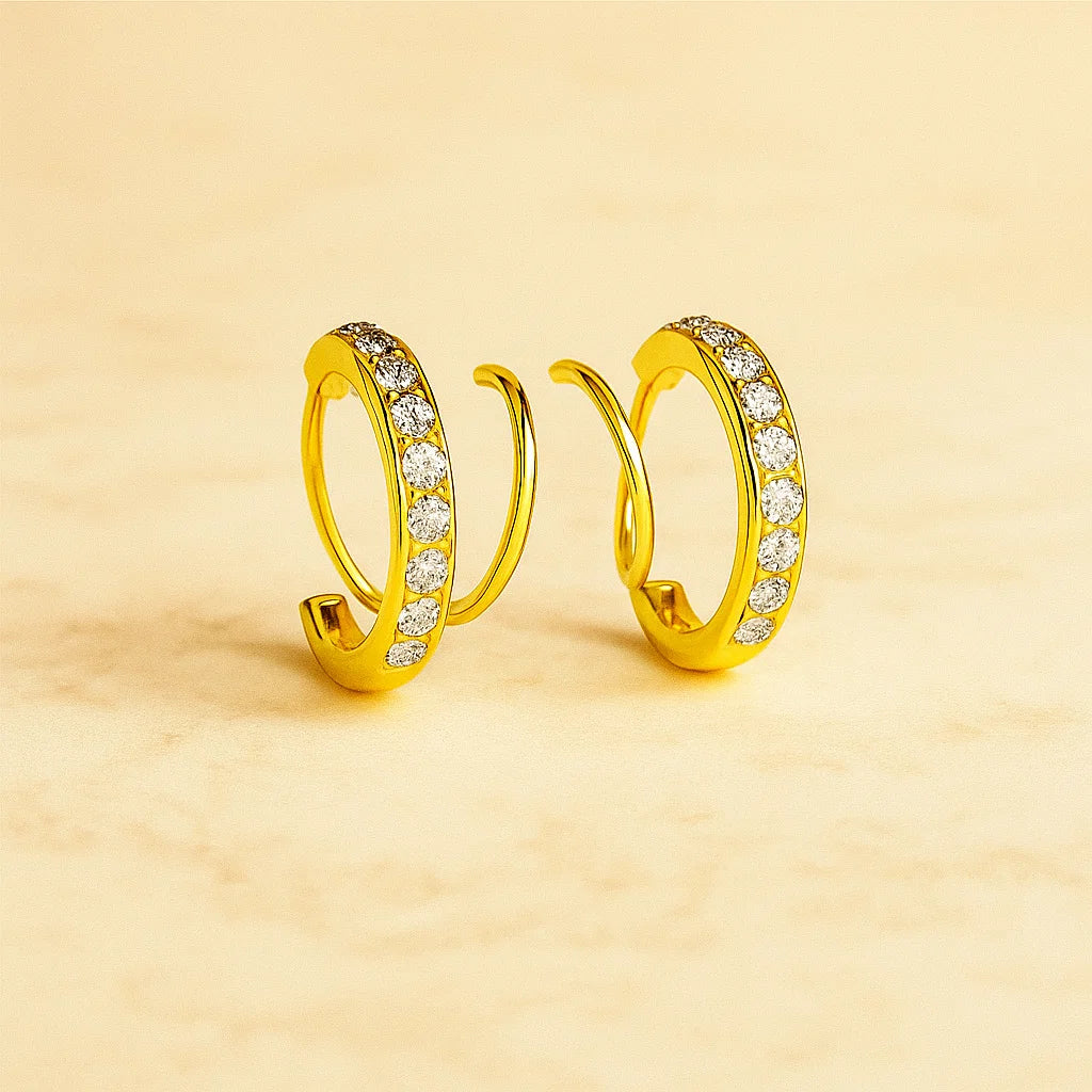 Radiant Stone Hoops