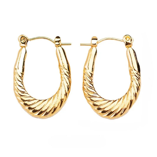 Raindrop Hemp Hoop Earrings