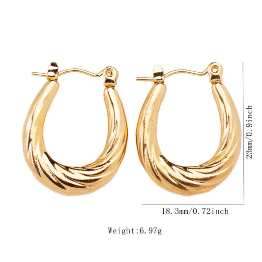 Raindrop Hemp Hoop Earrings