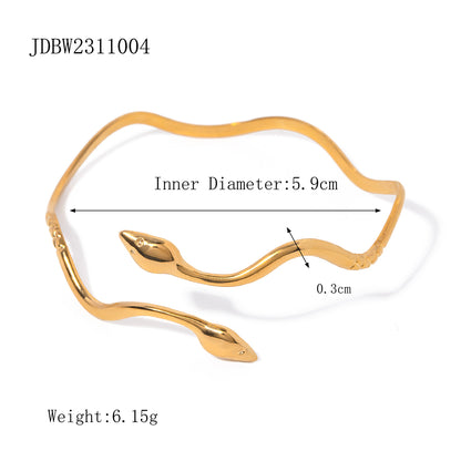 Retro Gold Snake Bangle