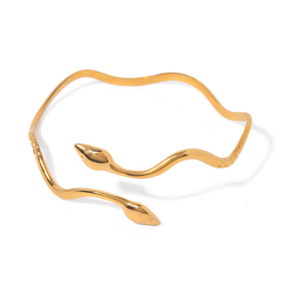 Retro Gold Snake Bangle