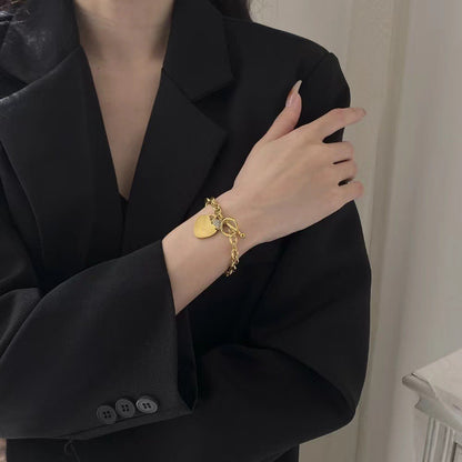 Rhinestones Golden Bracelet