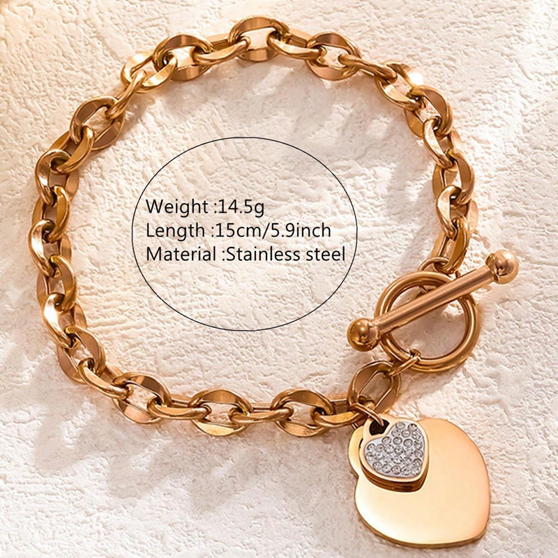 Rhinestones Golden Bracelet