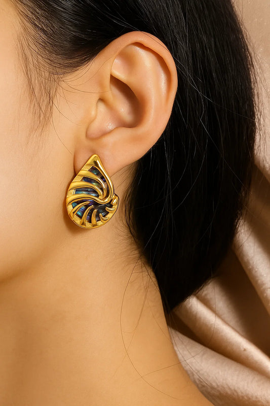 Sculpted Shell Ear Studs