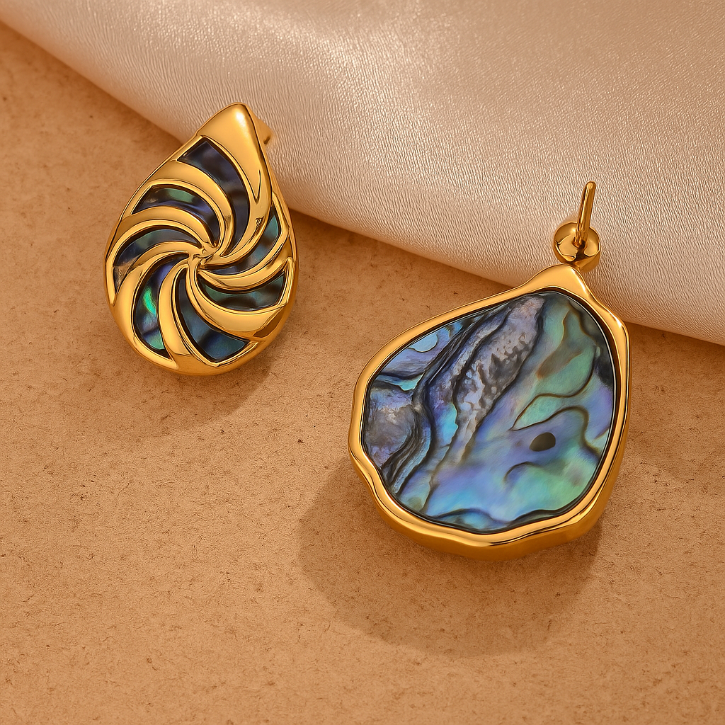 Sculpted Shell Ear Studs