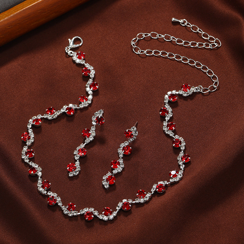 Shiny Waves Necklace Set