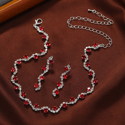 Shiny Waves Necklace Set