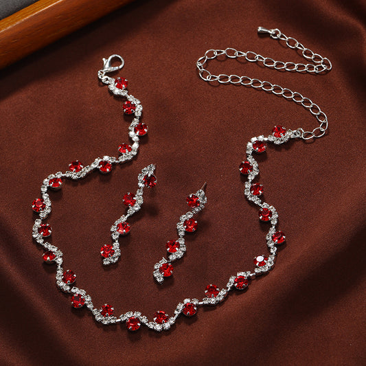 Shiny Waves Necklace Set