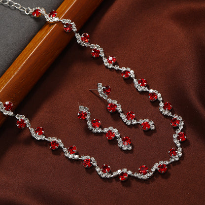 Shiny Waves Necklace Set