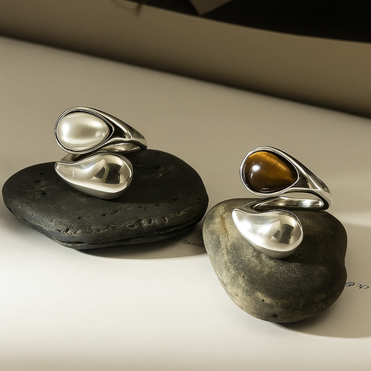 Pearl Tiger-eye Ring