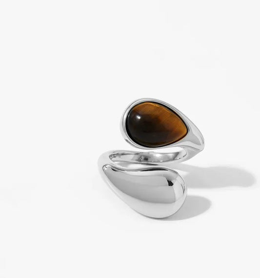 Pearl Tiger-eye Ring