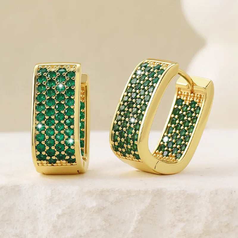 Sparkling Embrace Hoop Earrings