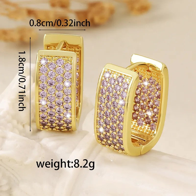 Sparkling Embrace Hoop Earrings
