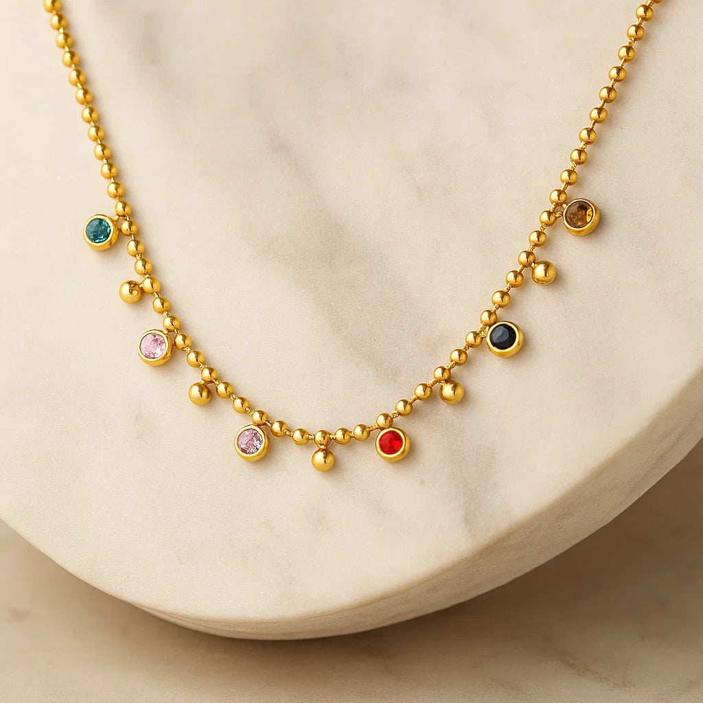 Spectrum Beaded Necklace