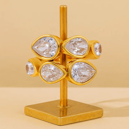 Twin Cascade Adjustable Ring