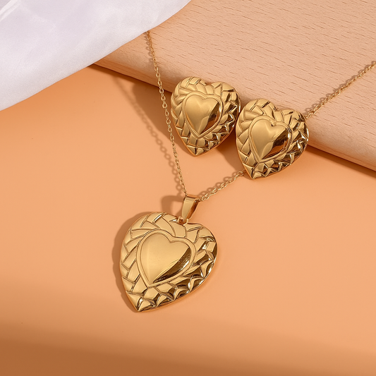 Star Heart Pendant Set