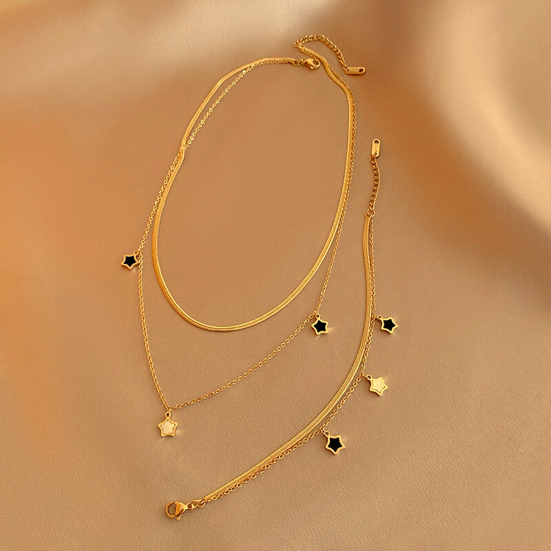 Starry Charm Necklace & Bracelet Set