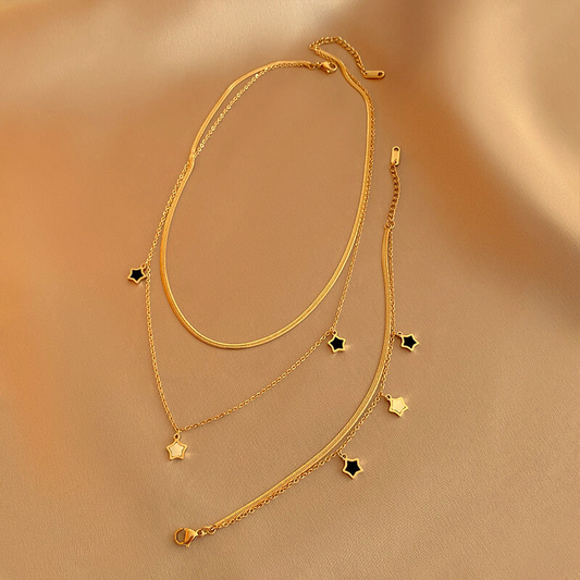 Starry Charm Necklace & Bracelet Set